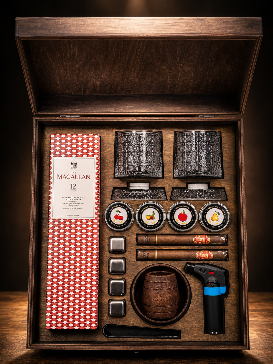 Macallan 12 sigarella hədiyyə seti 